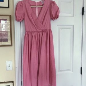 LISA SAYS GAH puff sleeve midi dress